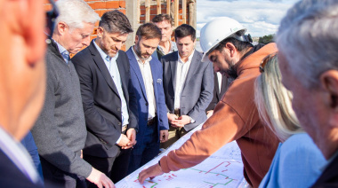 Colello, junto a autoridades nacionales, recorrió la obra del sistema de agua potable de Concordia